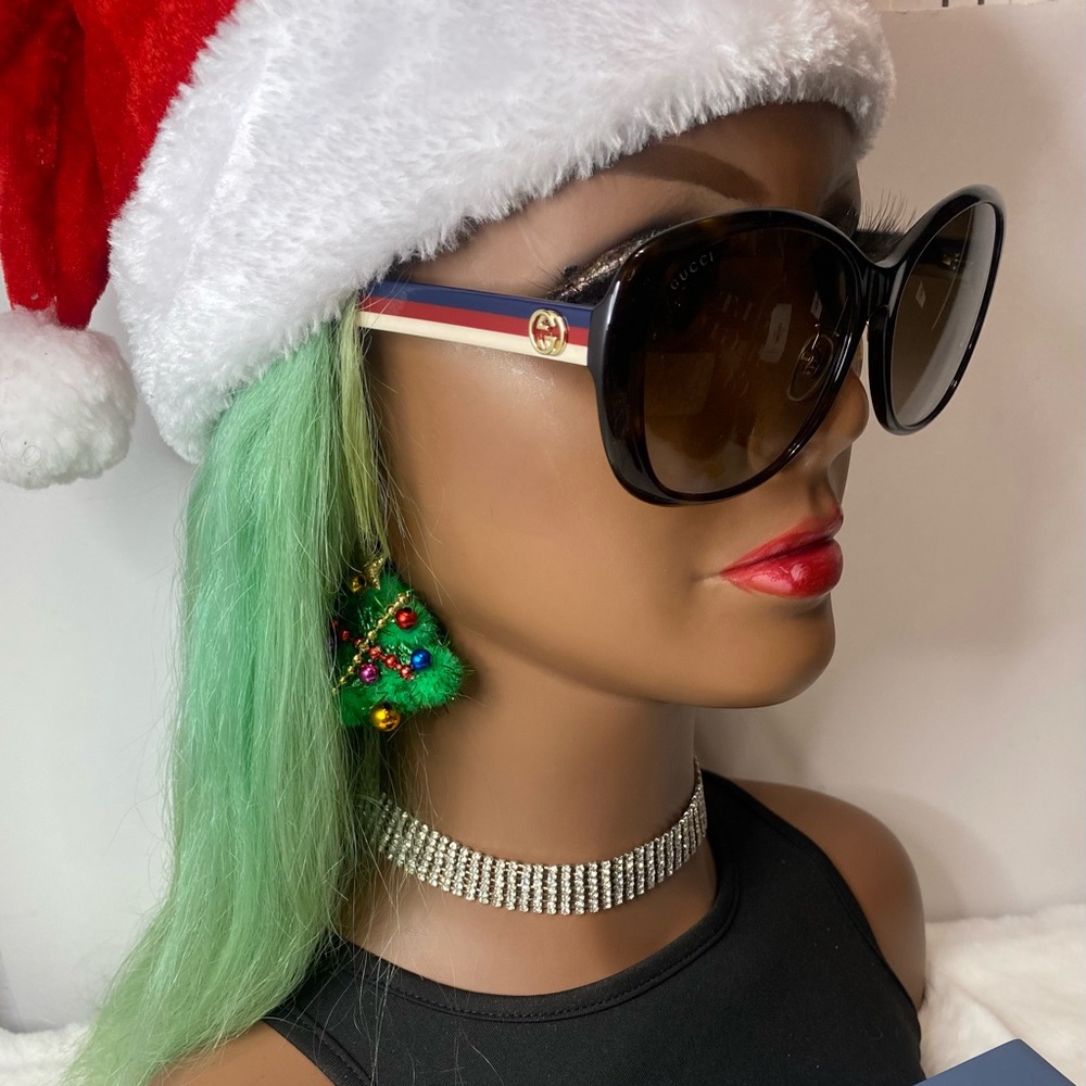 New- Gucci GG0849SK Havana Blue Brown Gradient Sunglasses